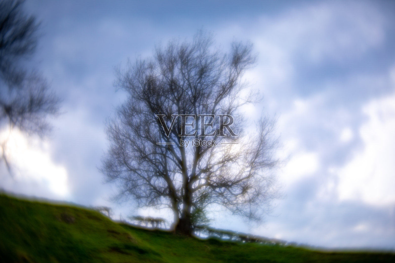 户外的约克郡乡村场景拍摄与Lensbaby故意模糊效果照片摄影图片