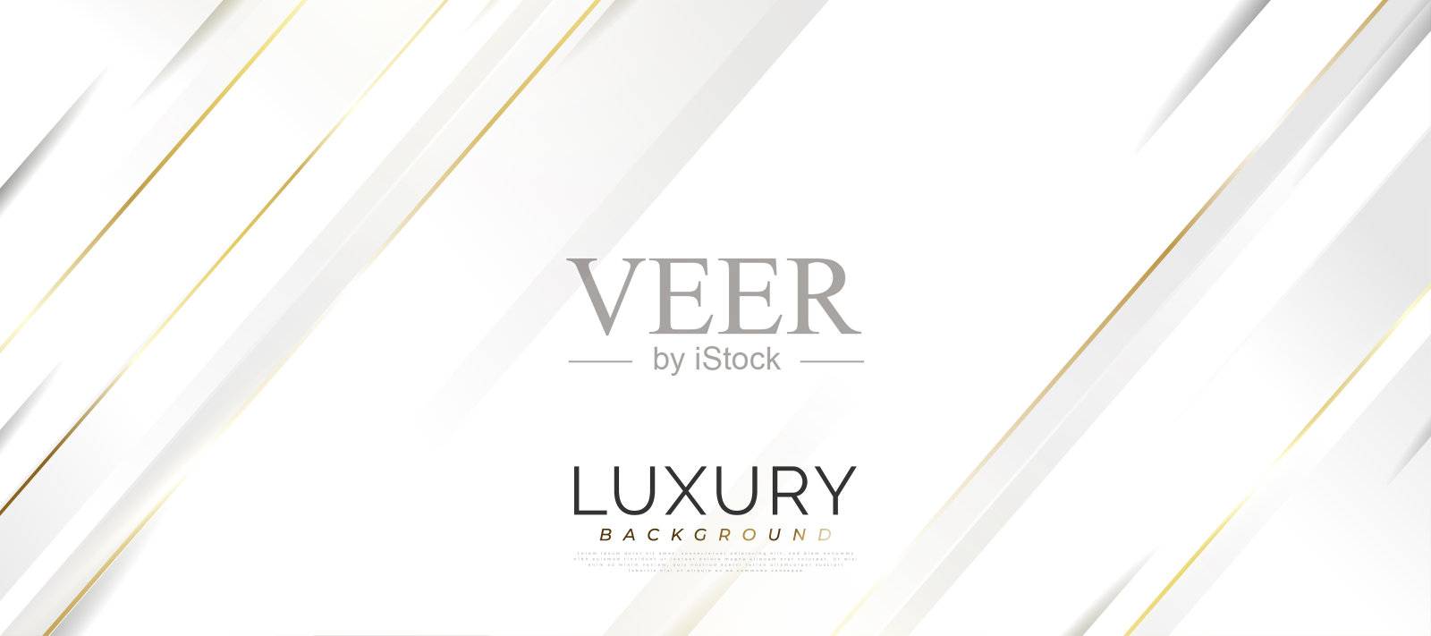 奢华的白色和金色背景与3D剪纸风格。优雅的背景奖，提名，仪式，正式邀请或证书设计插画图片素材