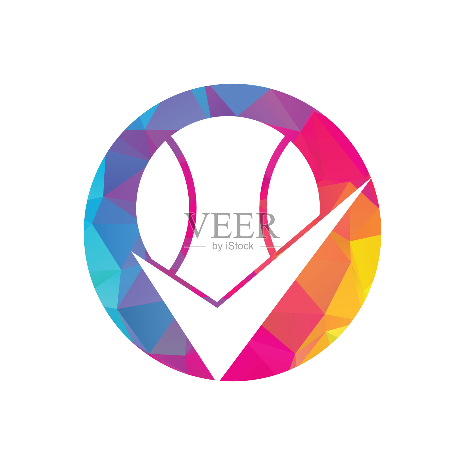 检查网球矢量标志设计。插画图片素材