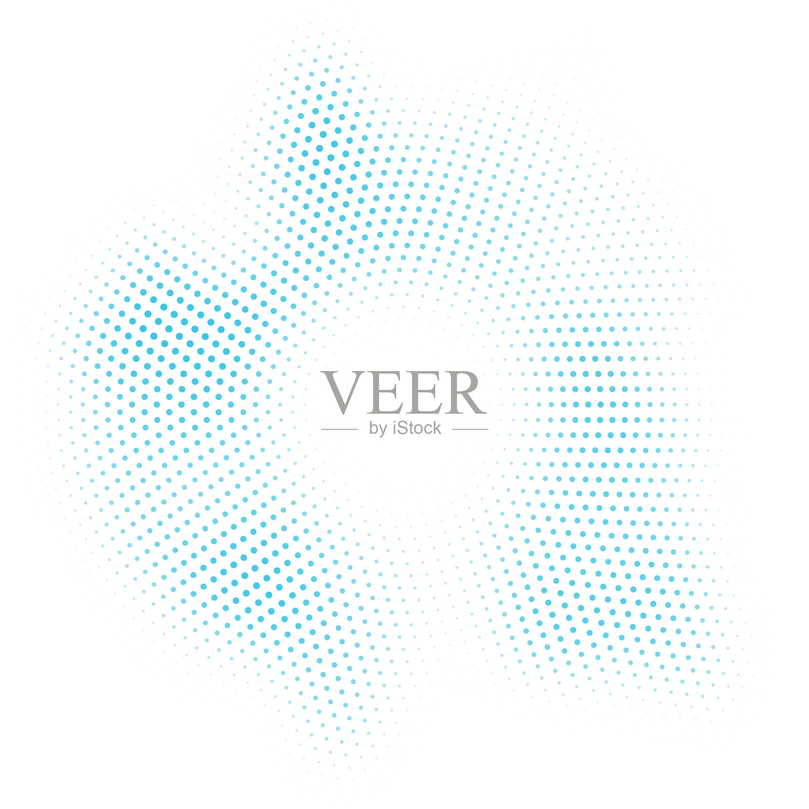 抽象背景与蓝色半色调点设计插画图片素材