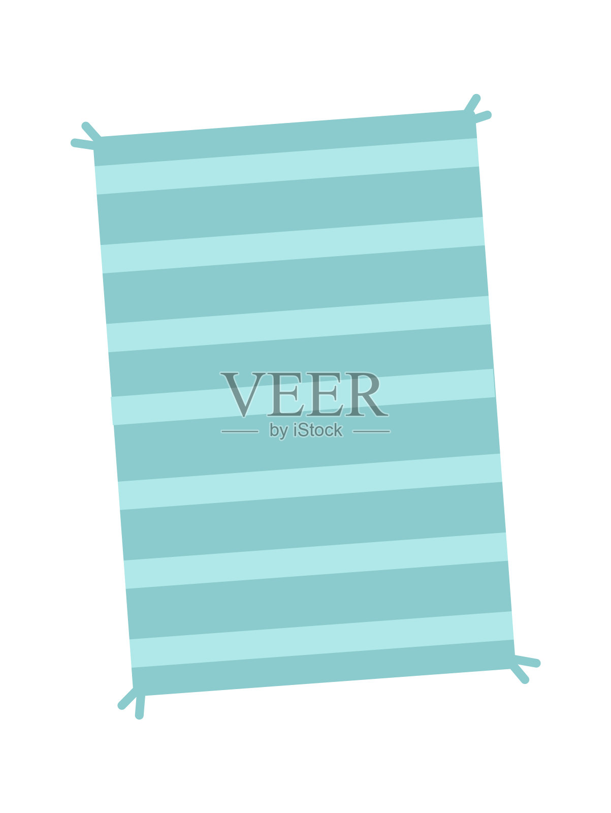 沙滩垫图标。矢量图设计元素图片