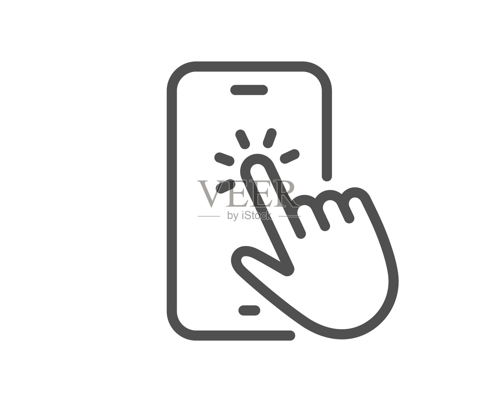 手机触摸线图标智能手机应用程序标志图标素材