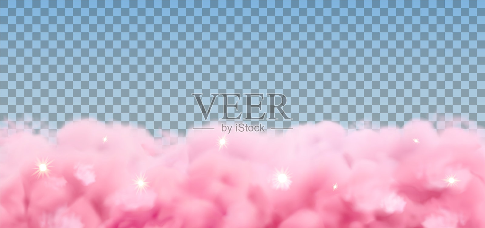 粉红色的云背景插画图片素材