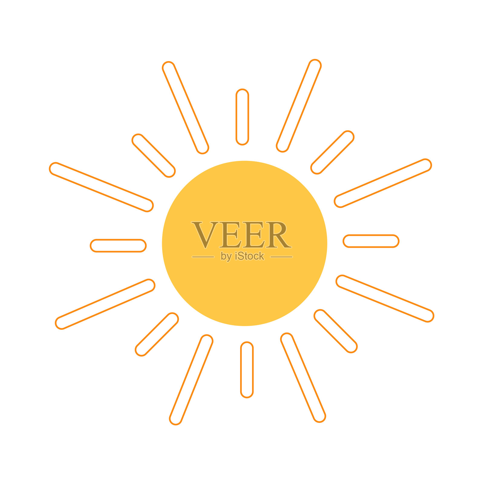 灿烂的太阳，球形太阳图标，卡通文字框，各种圆形语音气泡，对话插画图片素材