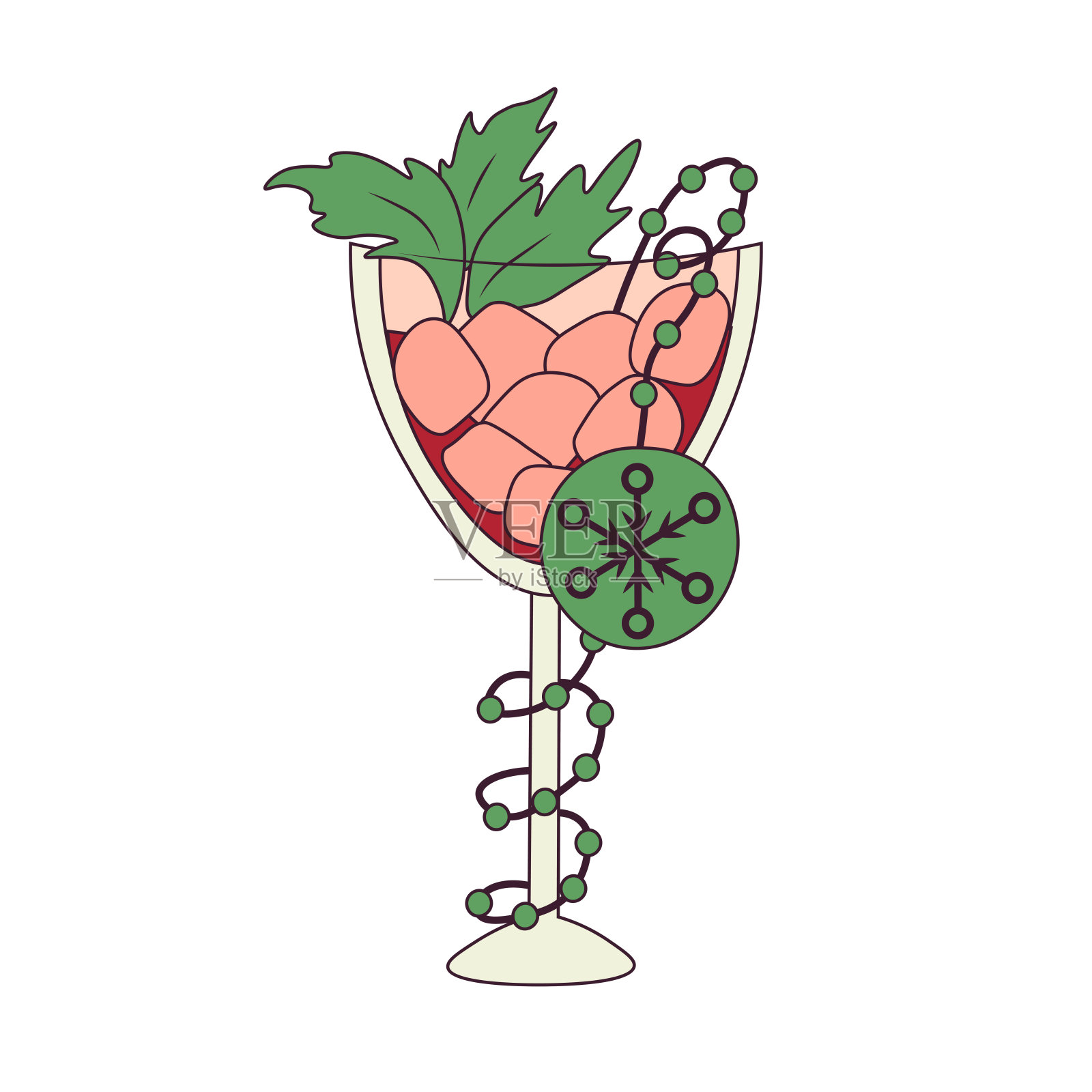 卡通杯酒插画图片素材