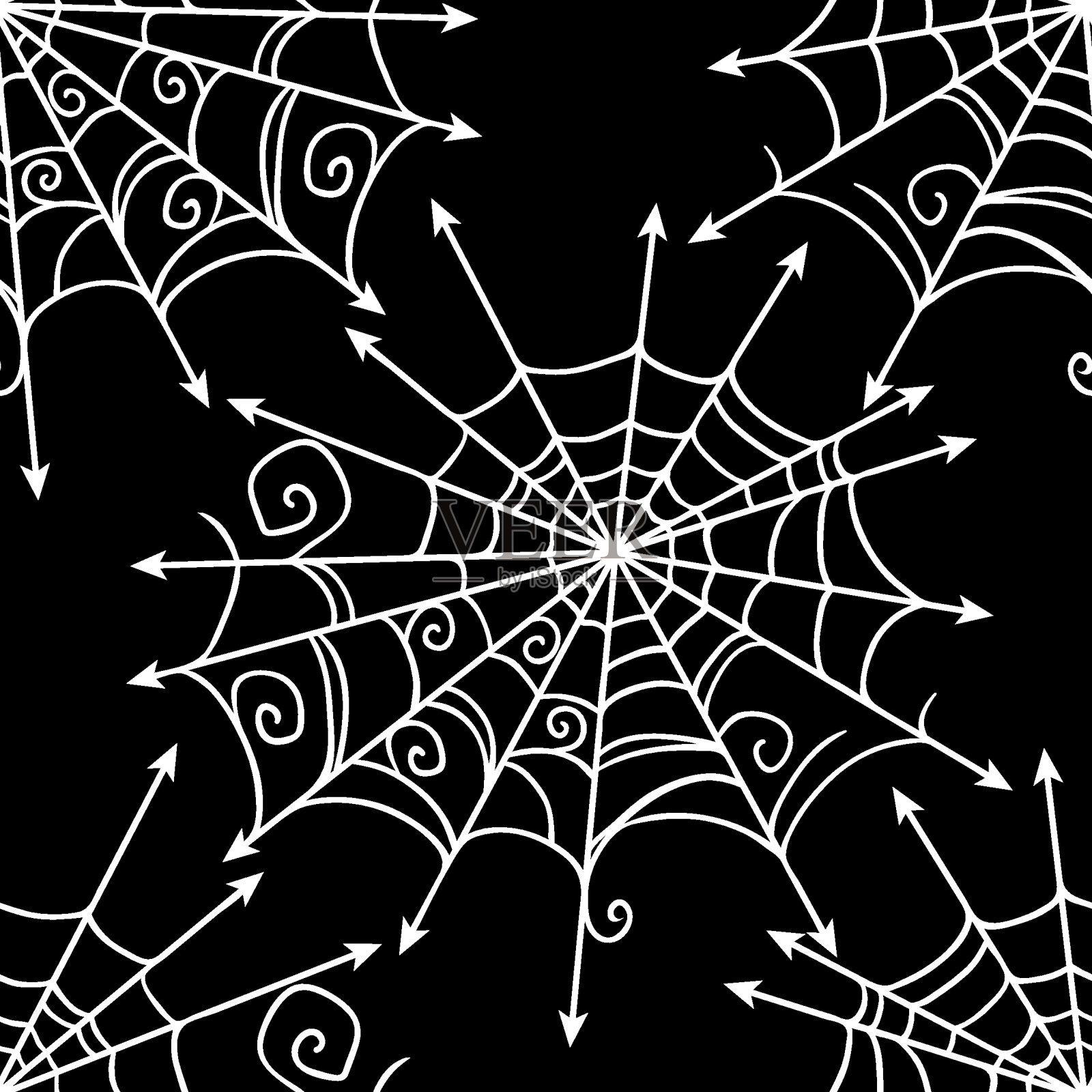 万圣节庆祝无缝图案插画图片素材