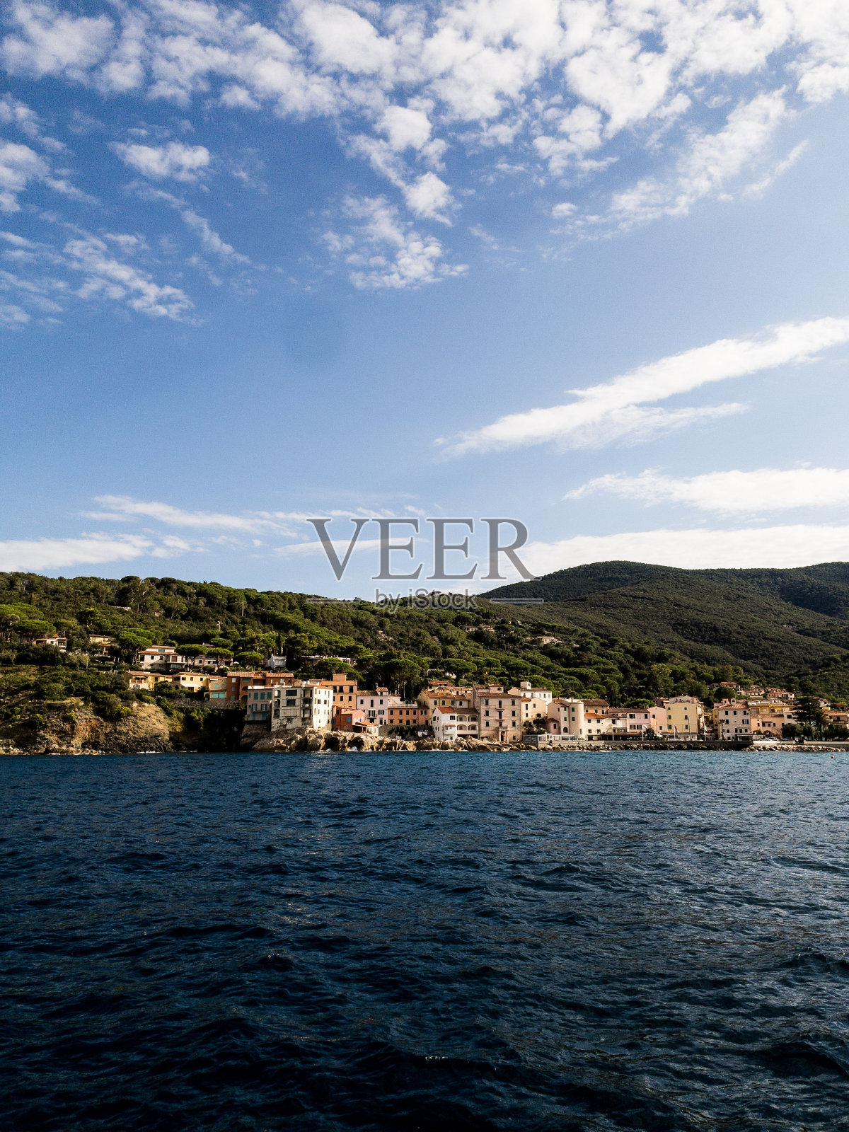 意大利村海滨照片摄影图片