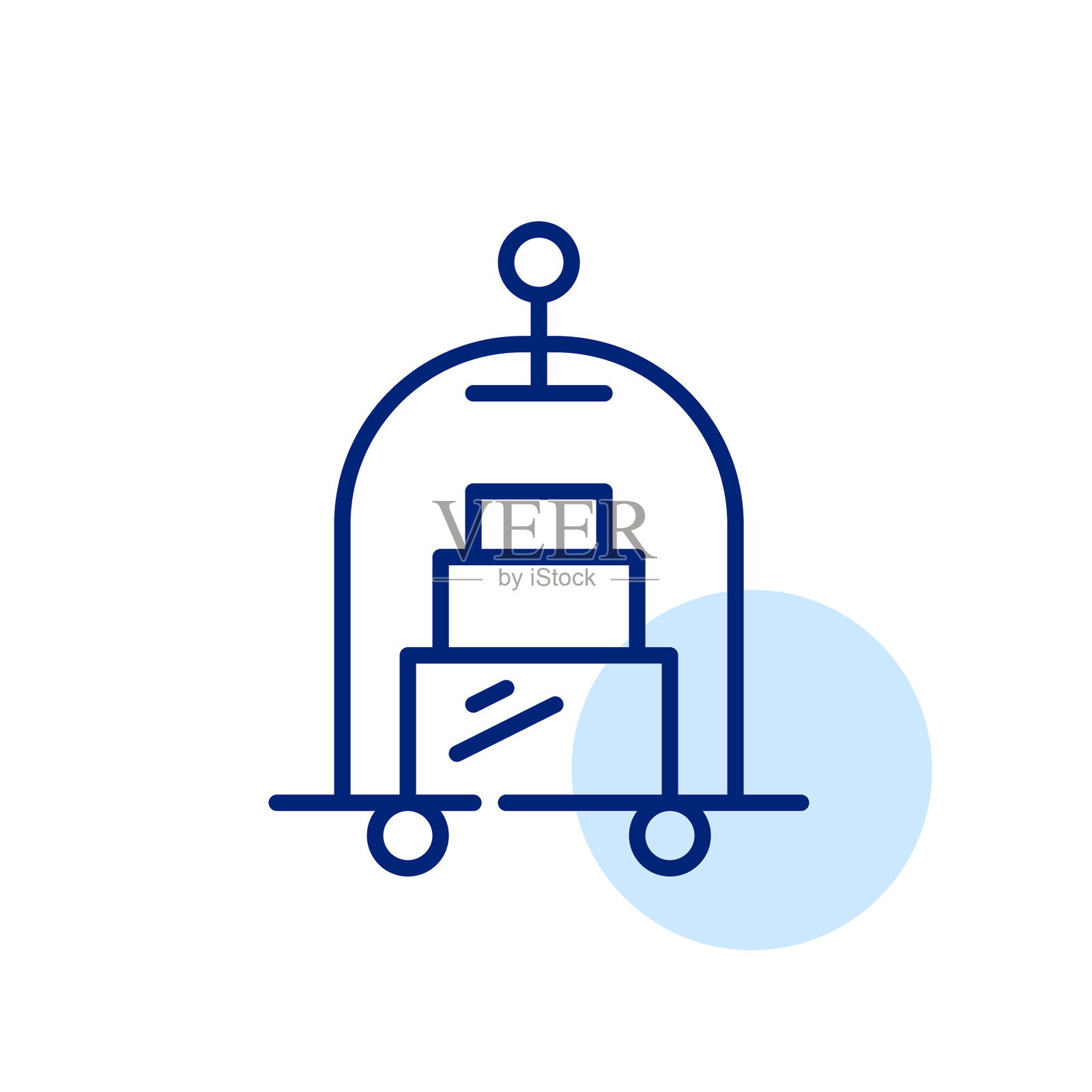 复古行李酒店豪华搬运工服务像素图标素材