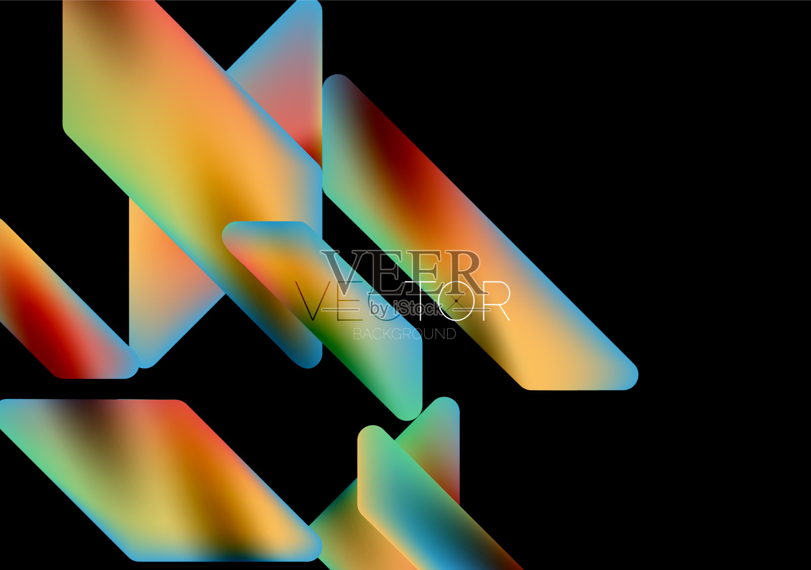 流体色彩动态几何形状抽象插画图片素材