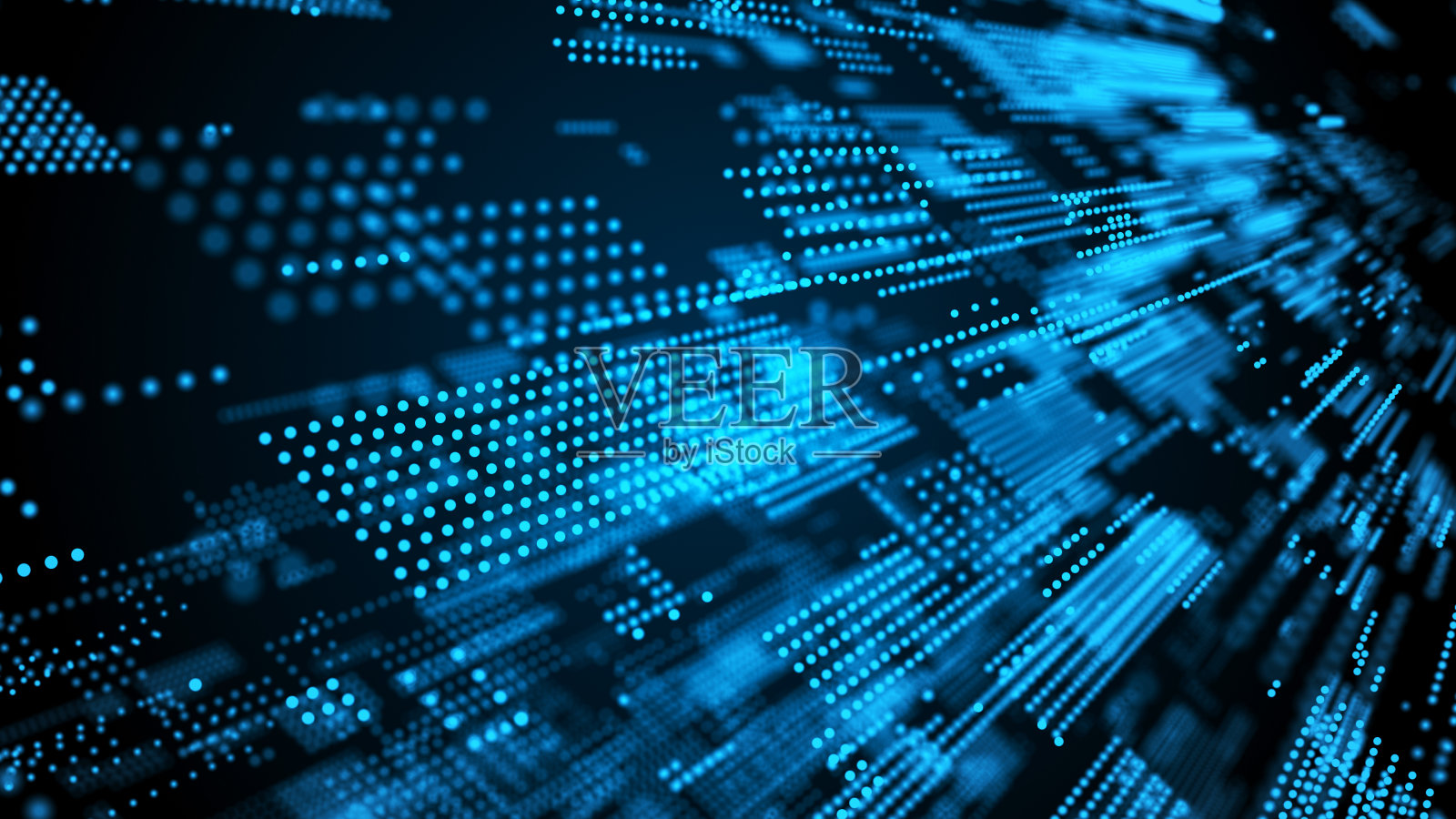 数字技术背景。发光粒子的定向流。大数据可视化。3 d渲染。照片摄影图片