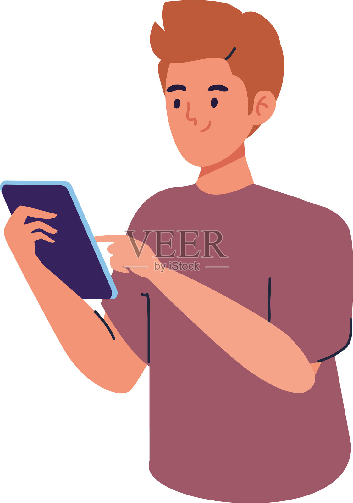 人使用智能手机设计元素图片