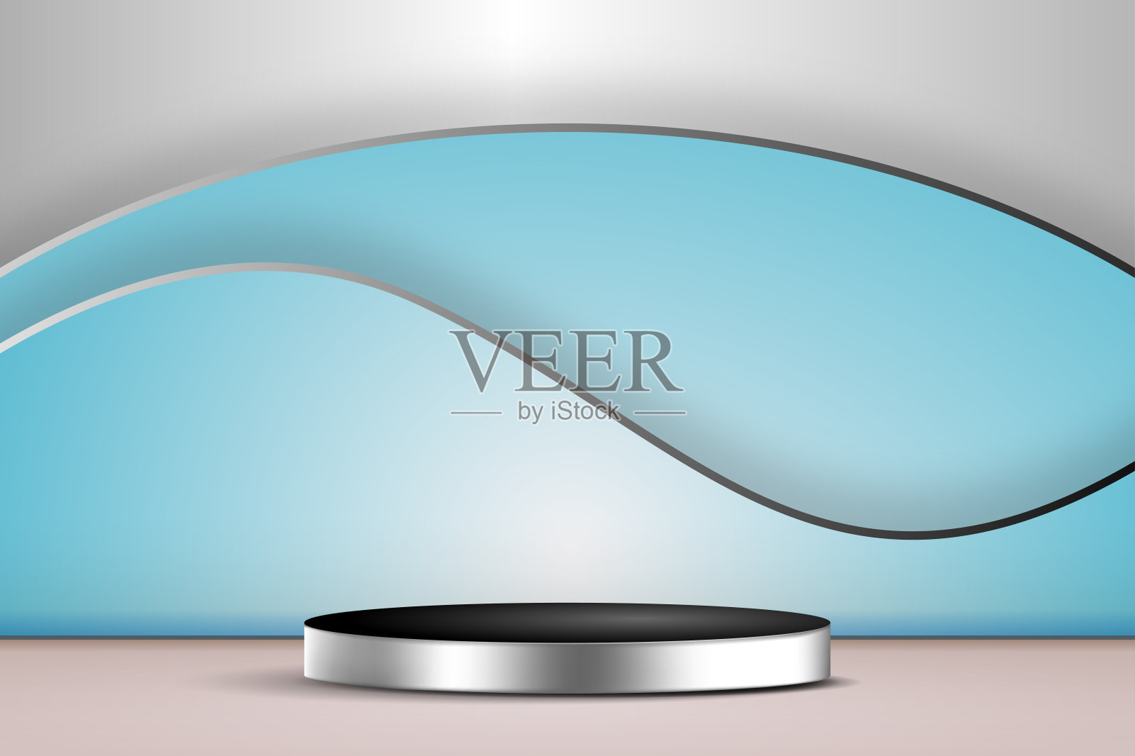 真实豪华的3D展示平台产品插画图片素材