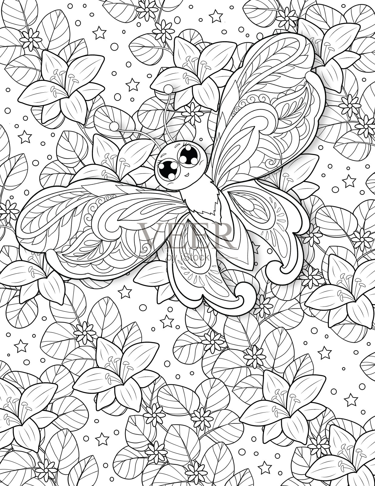 蝴蝶的颜色的书插画图片素材