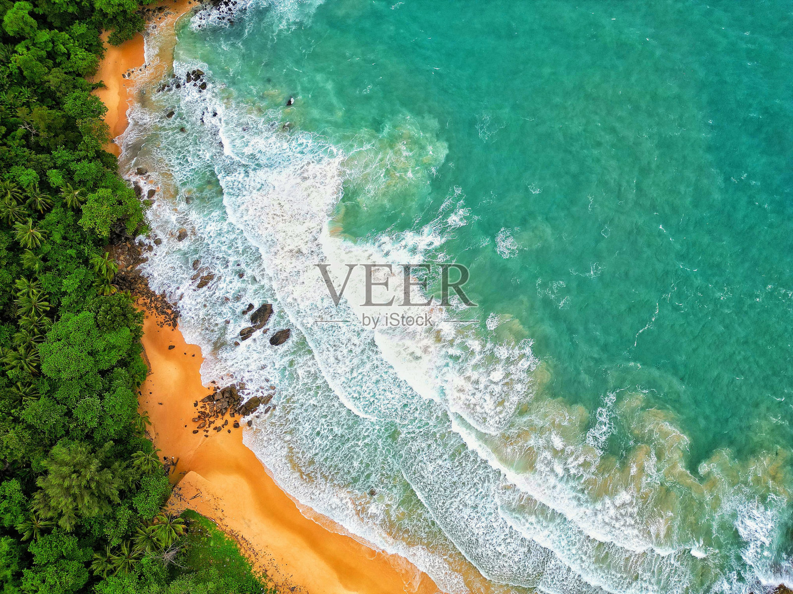 普吉岛海洋海岸的鸟瞰美景，泰国普吉岛照片摄影图片