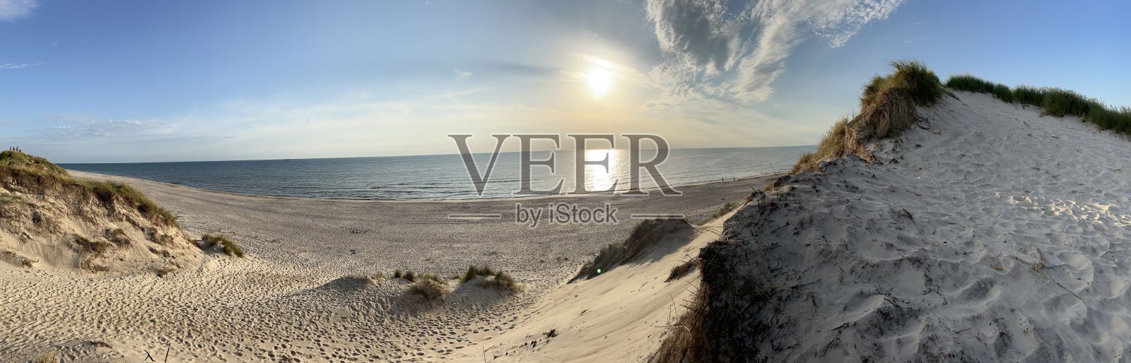 太阳反射的海景全景照片照片摄影图片