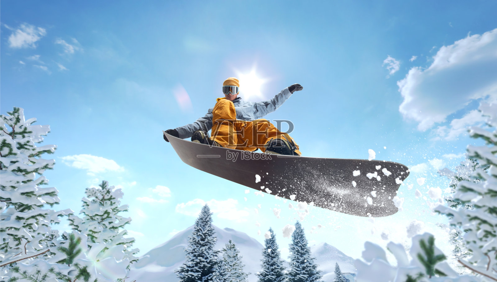 滑雪。照片摄影图片