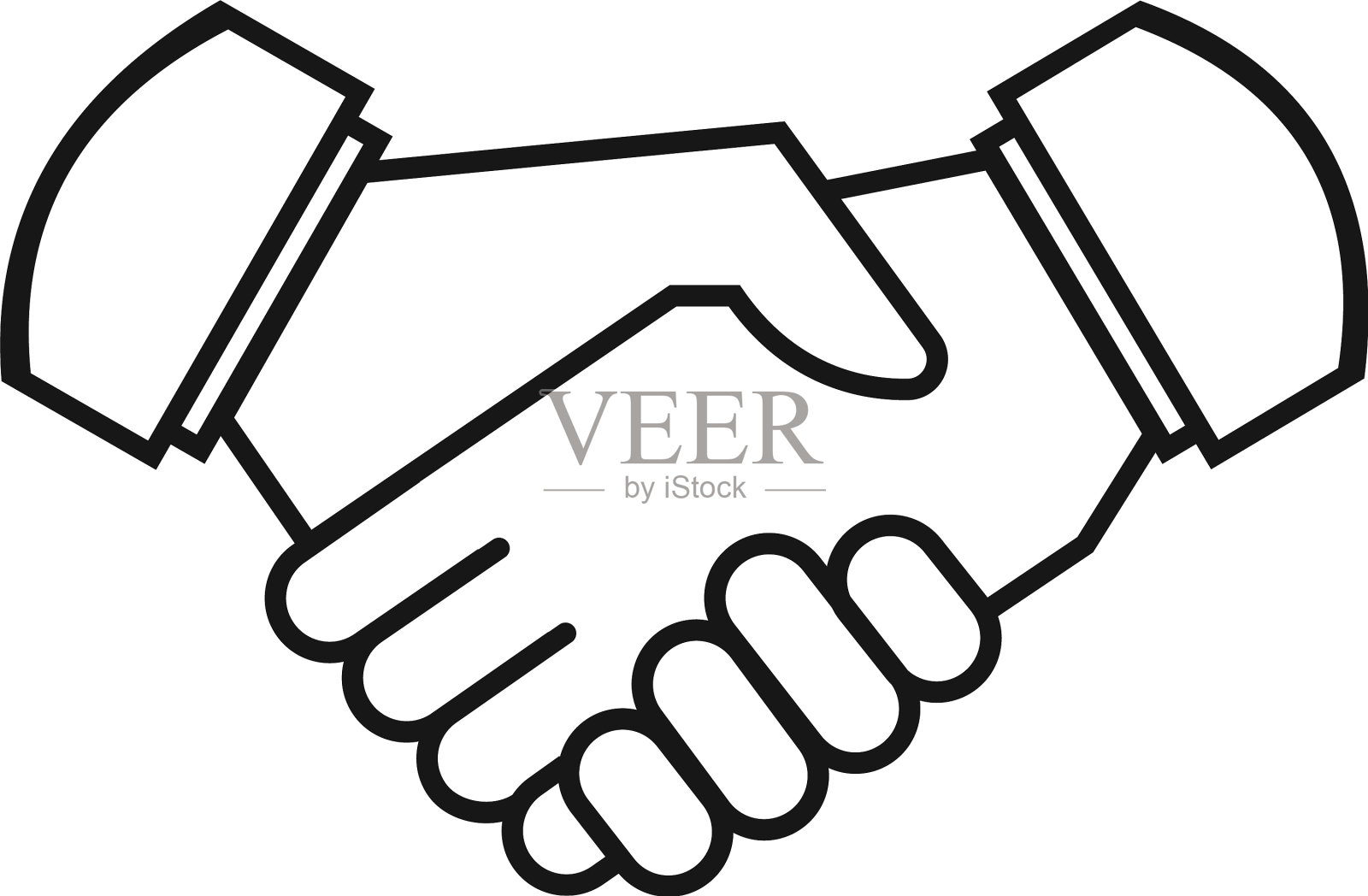 握手线图标协议符号伙伴关系设计元素图片