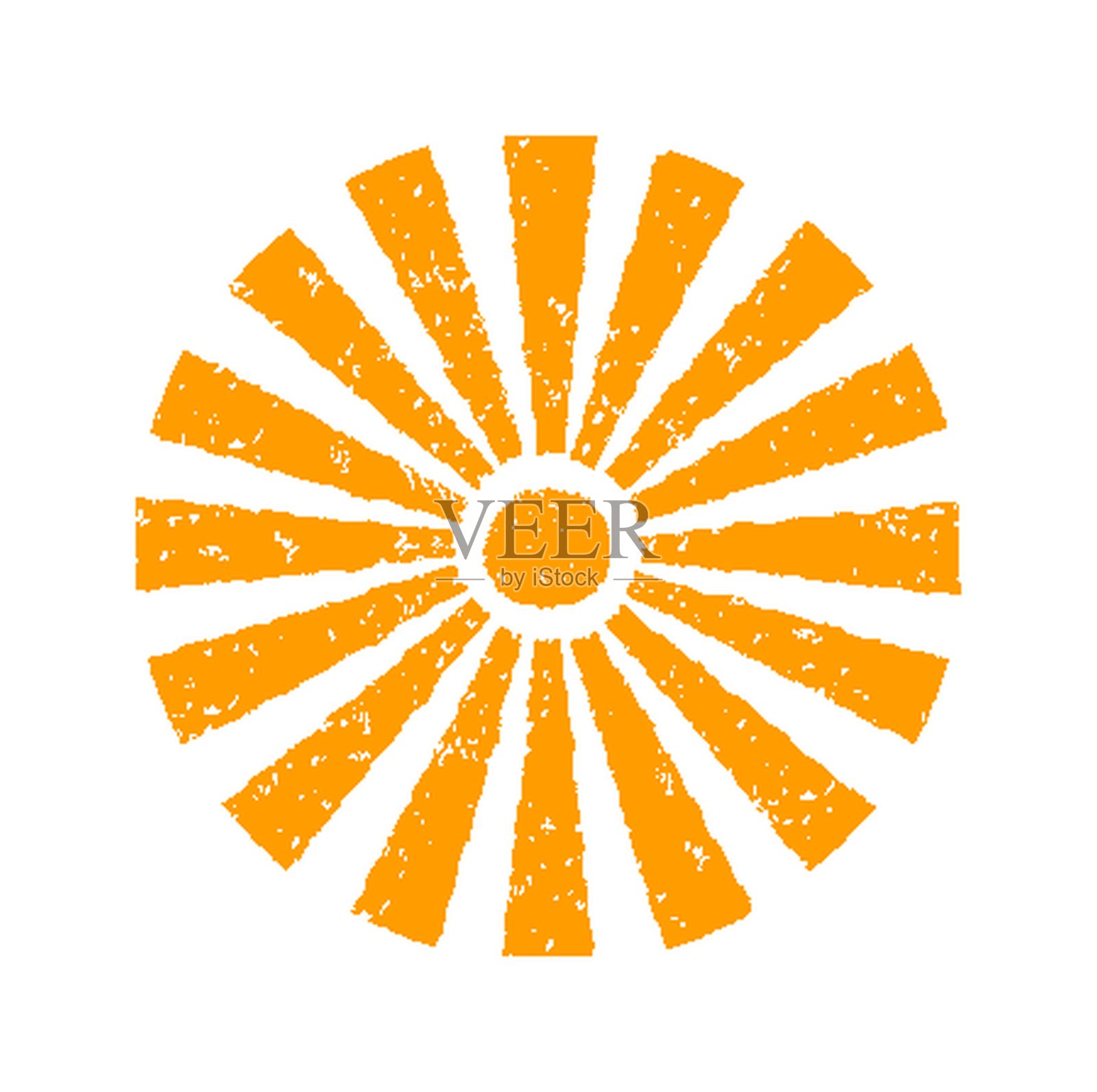 手绘太阳符号，用蜡笔手绘插画图片素材