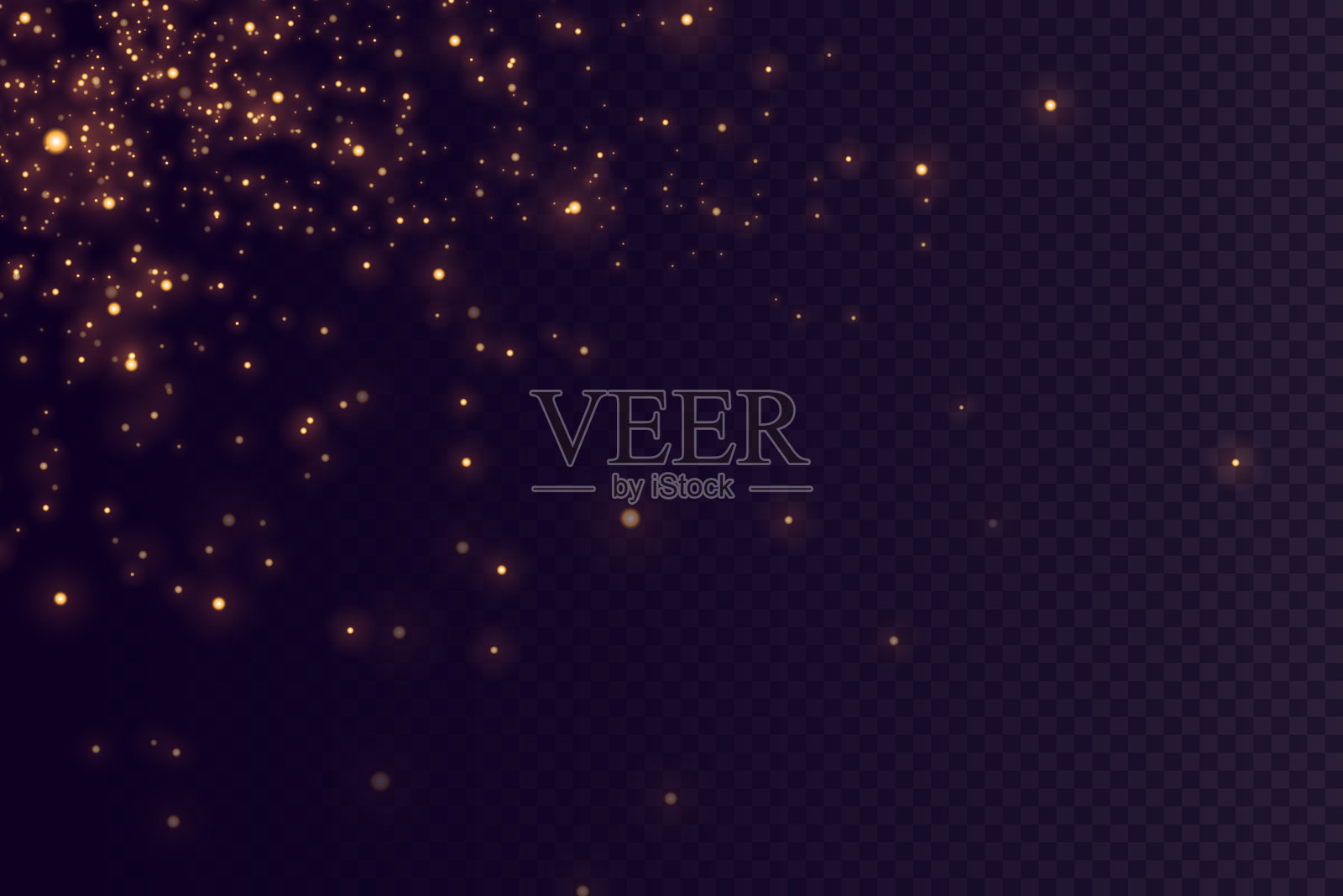 金粒子。光的效果。金粉。背景装饰。插画图片素材