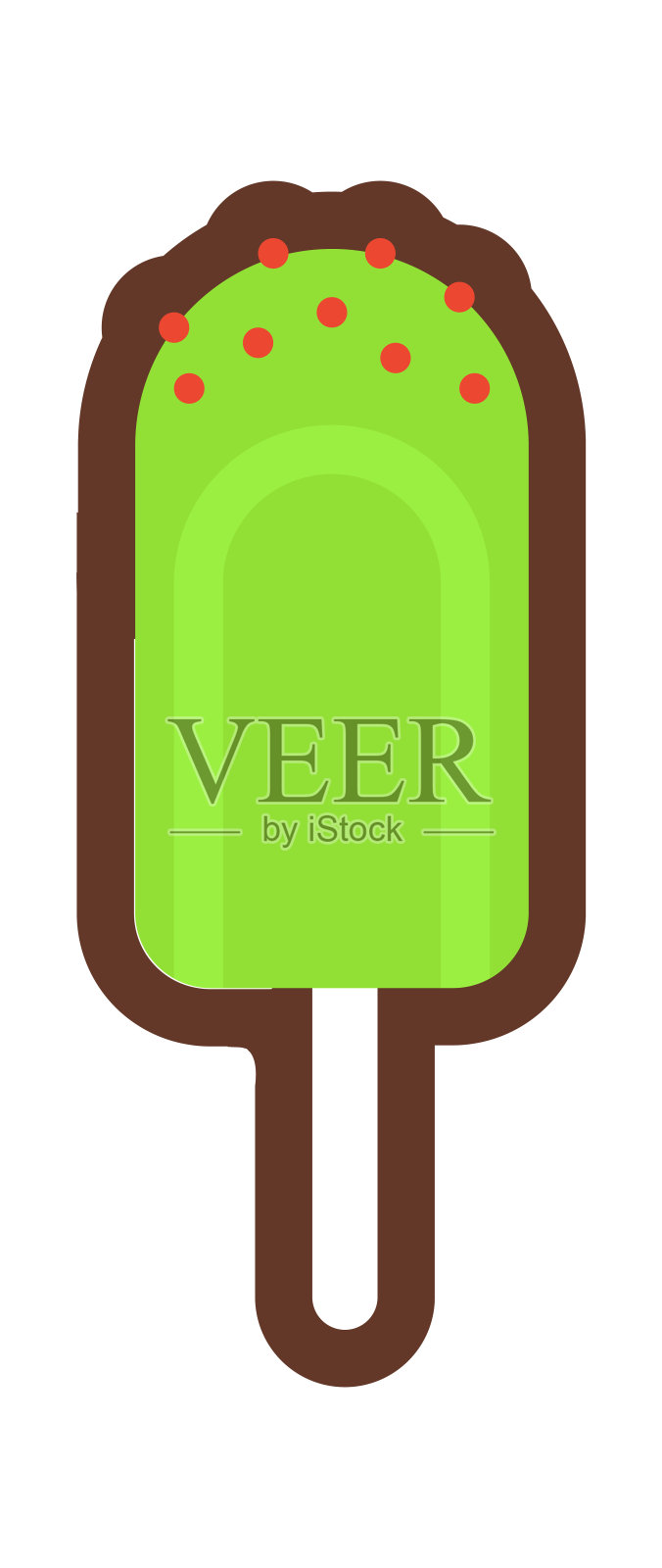 卡通冰淇淋图标。矢量图插画图片素材