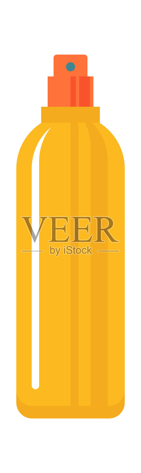 香水瓶，玻璃瓶和烧瓶。矢量图插画图片素材