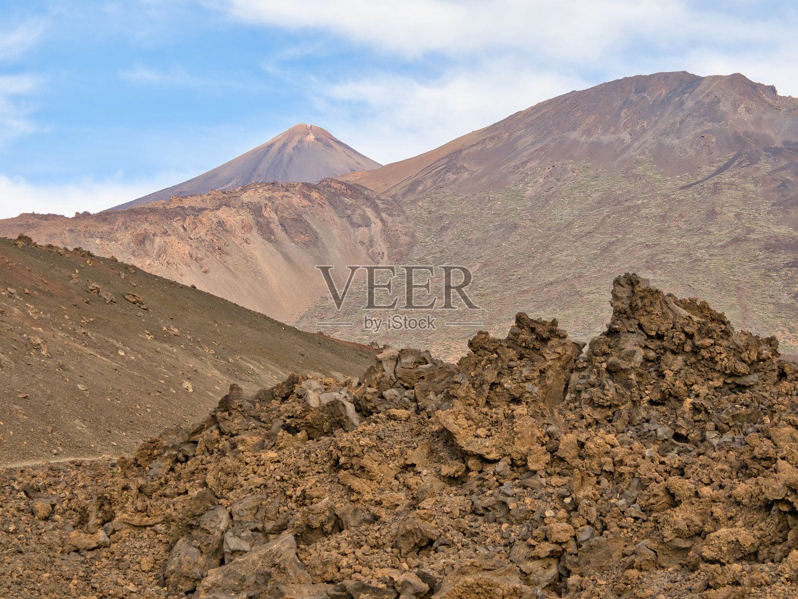 在el Teide国家公园远足美丽的Botija山和Samara山照片摄影图片