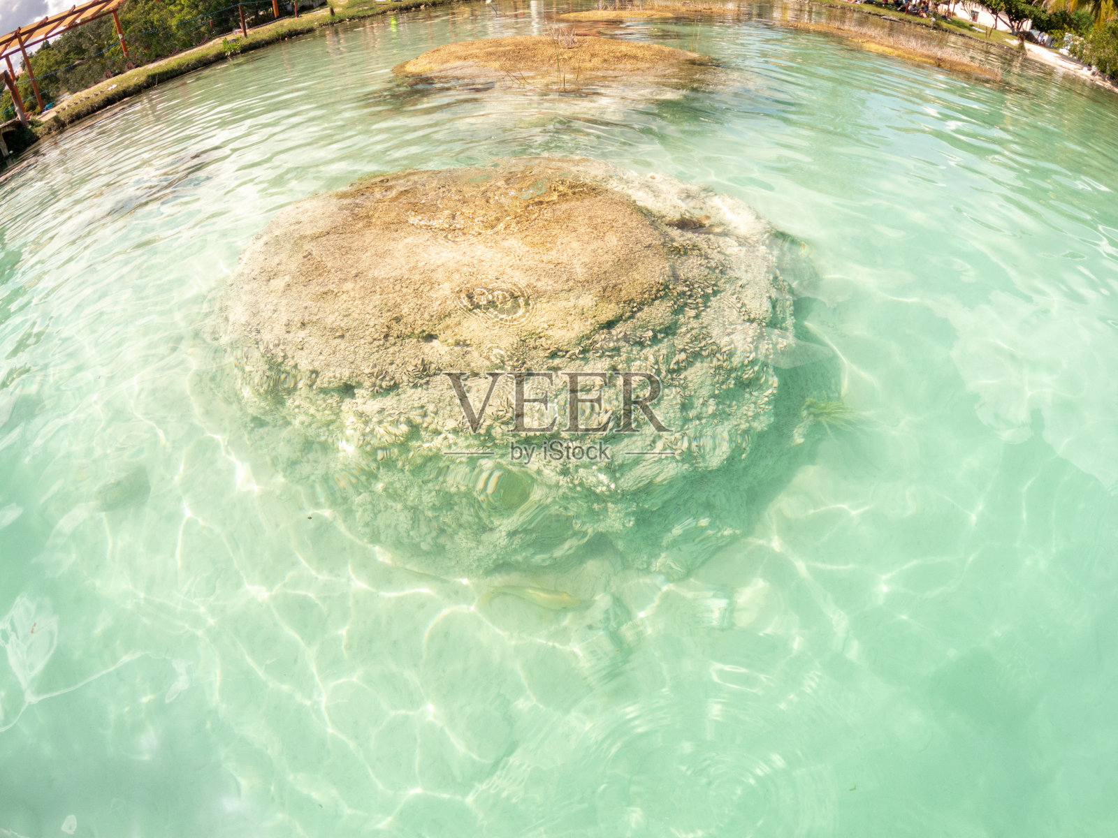 墨西哥巴卡拉的叠层石照片摄影图片