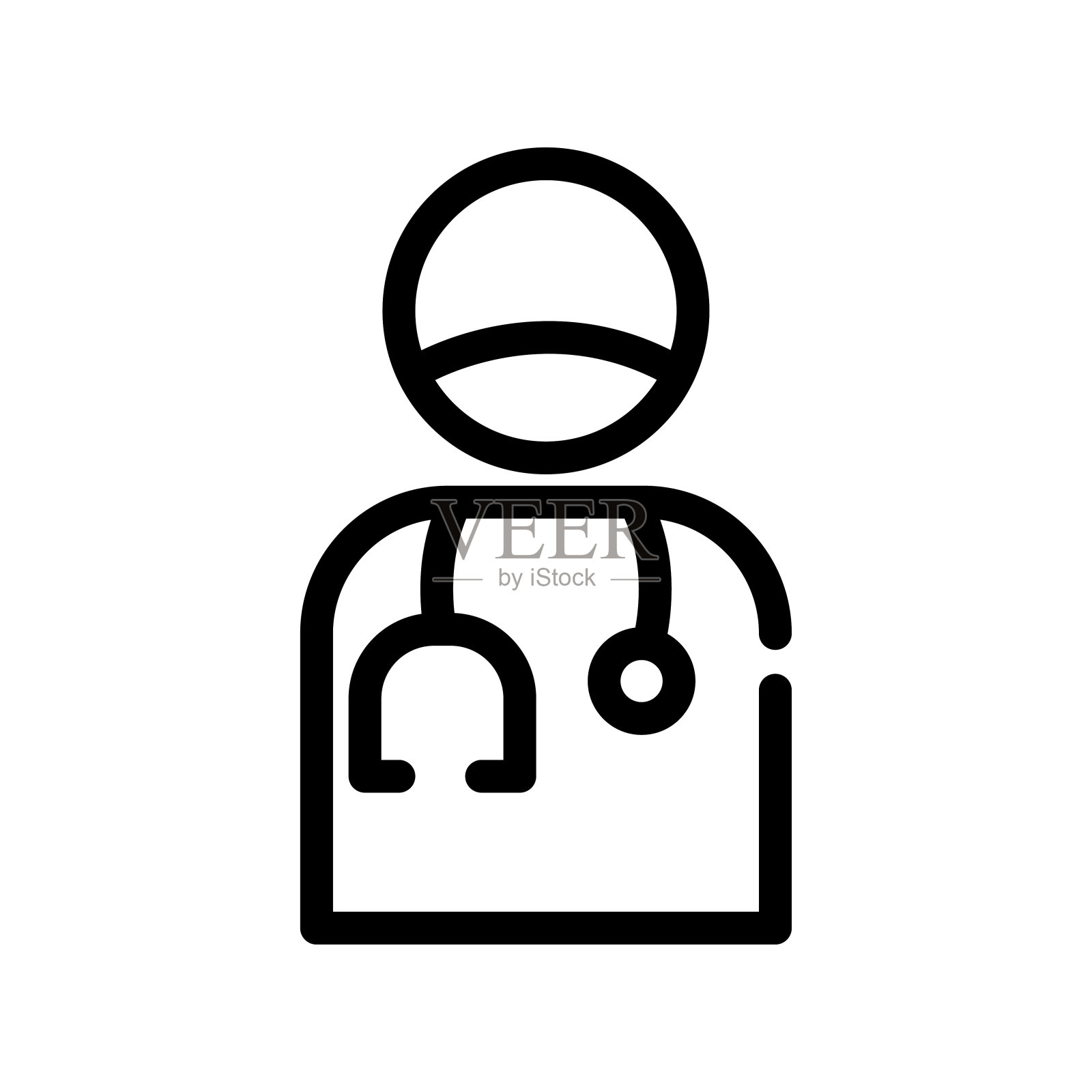 插图矢量图形的医生图标模板设计插画图片素材