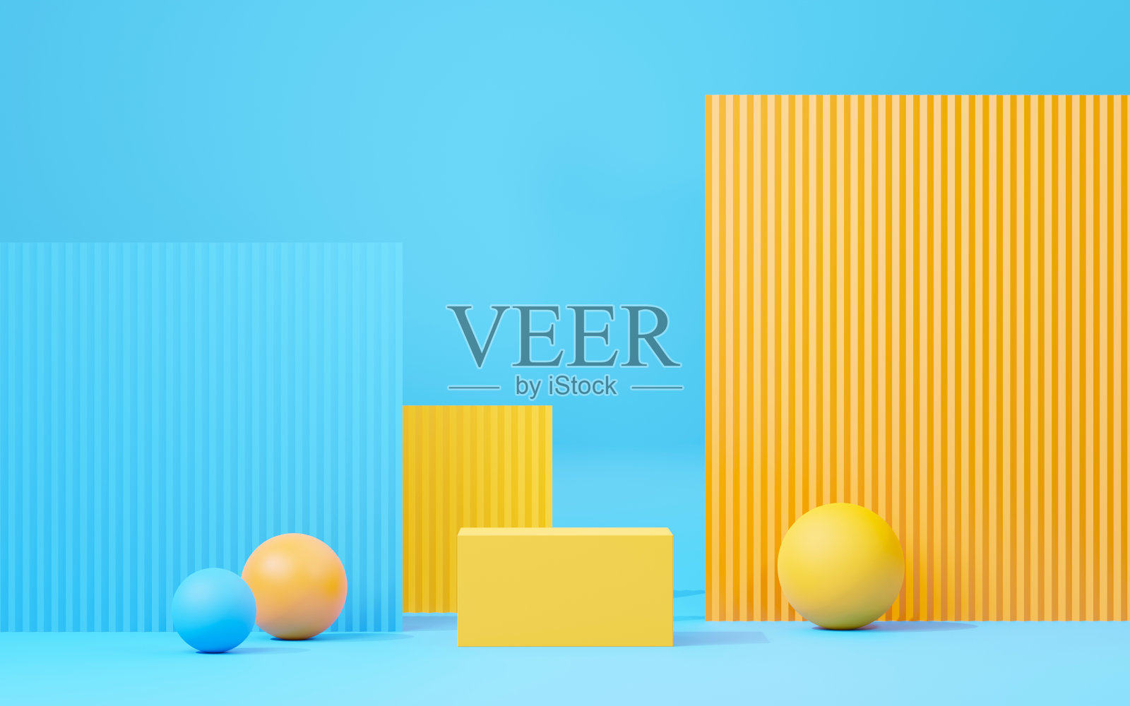 用于产品展示和广告的三维渲染抽象展示平台。简洁的场景背景设计。用于模拟的空基座。化妆用粉彩空舞台。照片摄影图片