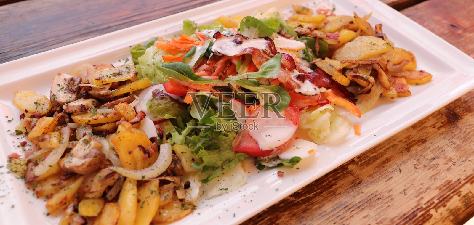 炸土豆沙拉照片摄影图片