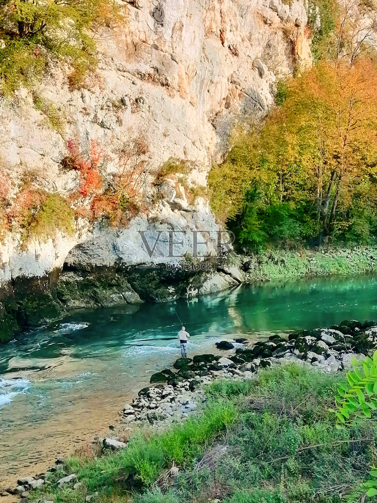 巴尼亚卢卡弗尔巴斯峡谷秋季照片摄影图片