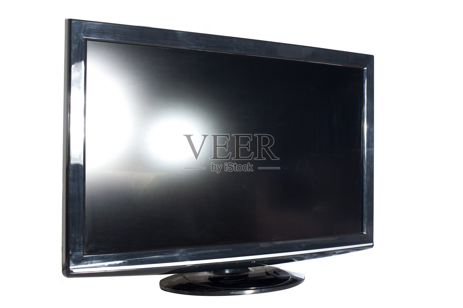 白色背景隔离的现代液晶电视照片摄影图片