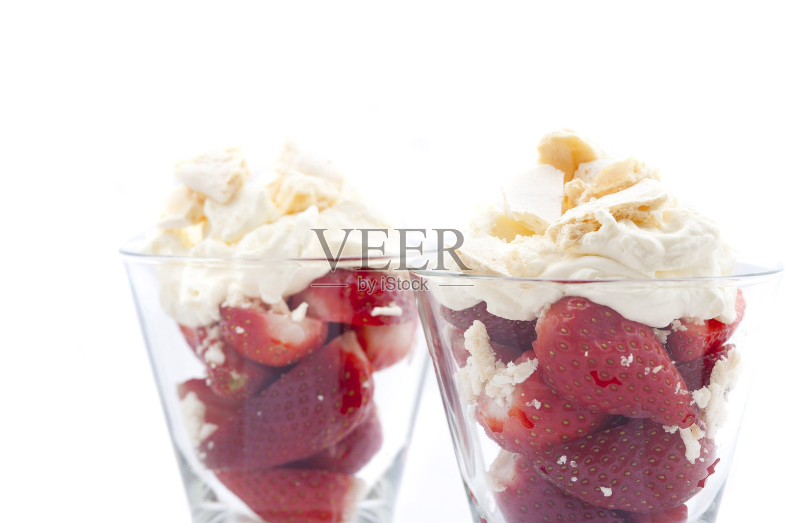 草莓和奶油照片摄影图片