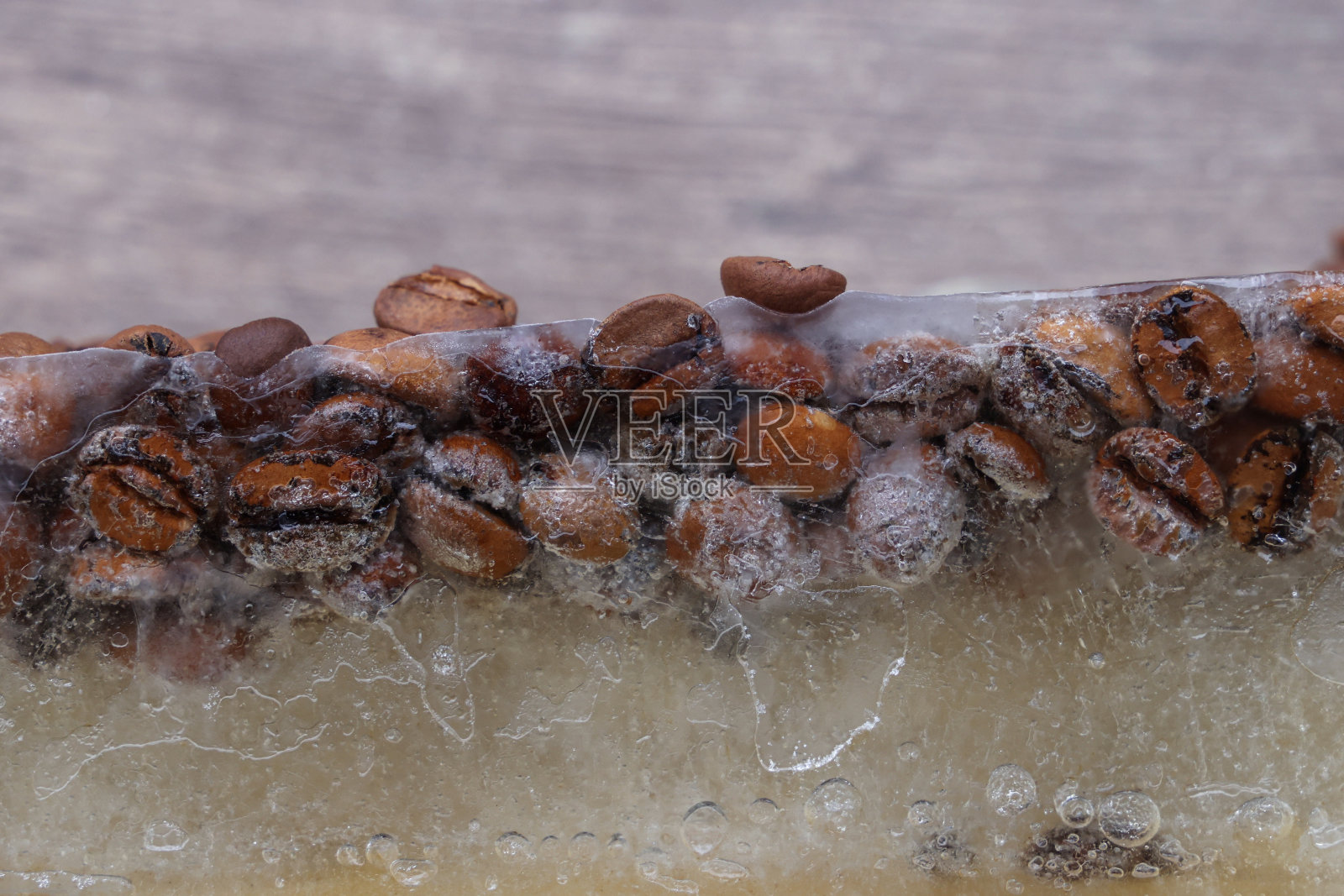 冰冻的咖啡豆照片摄影图片