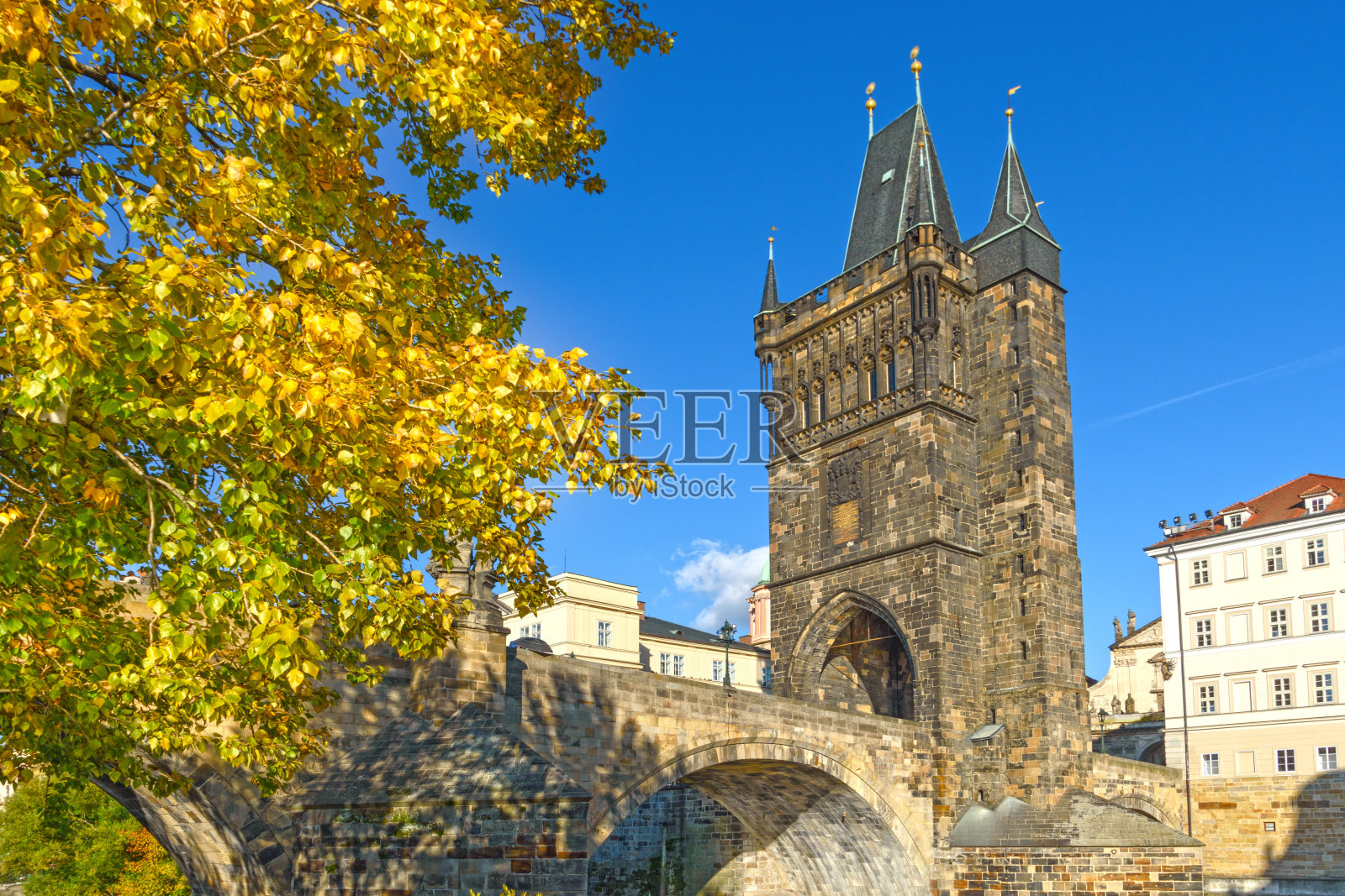 布拉格查尔斯桥照片摄影图片