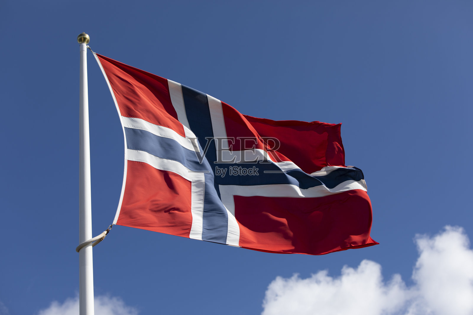 挪威国旗特写照片摄影图片