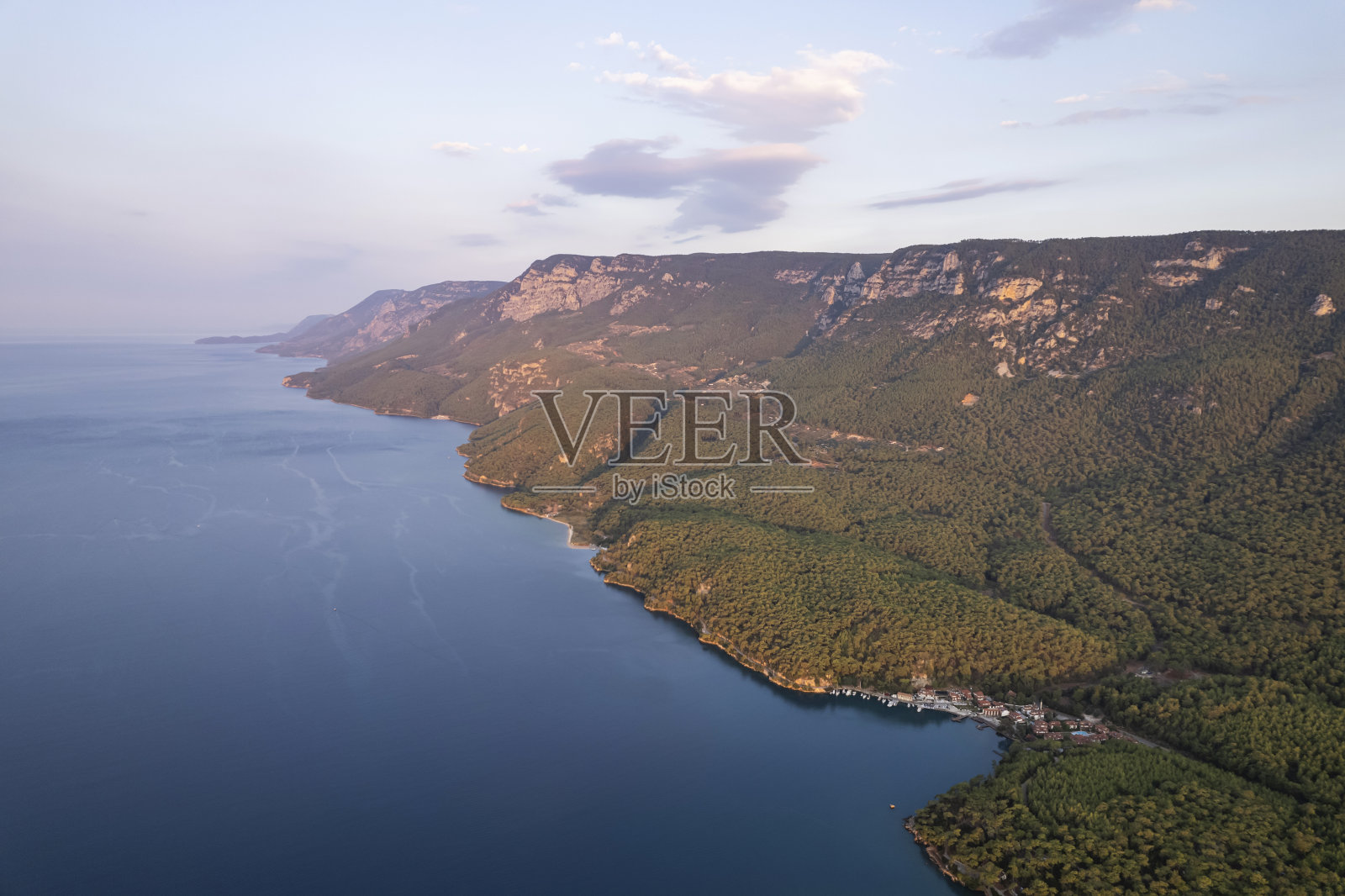 土耳其阿基亚卡-穆伊格拉的鸟瞰图照片摄影图片