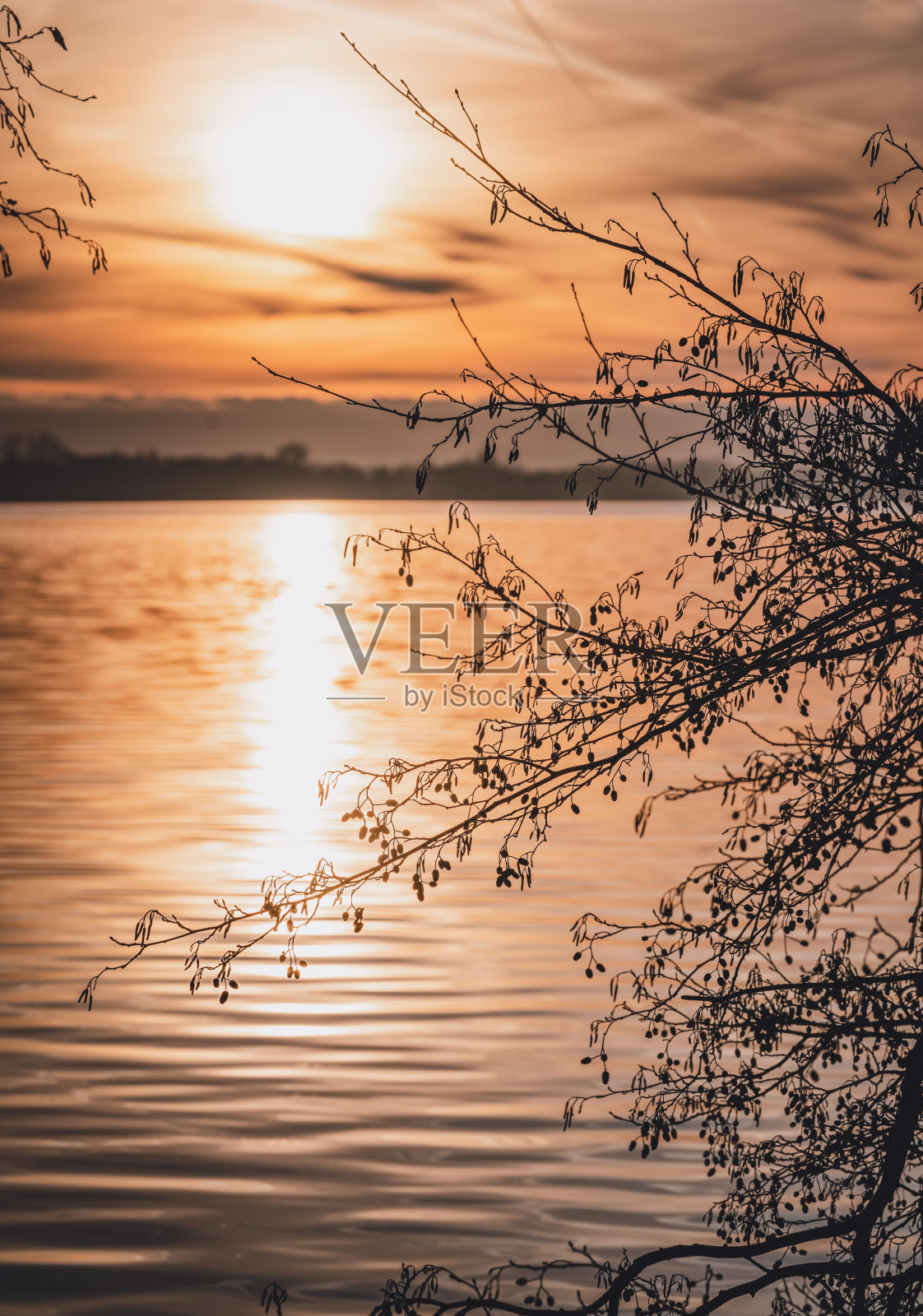 湖上的黄金时间照片摄影图片