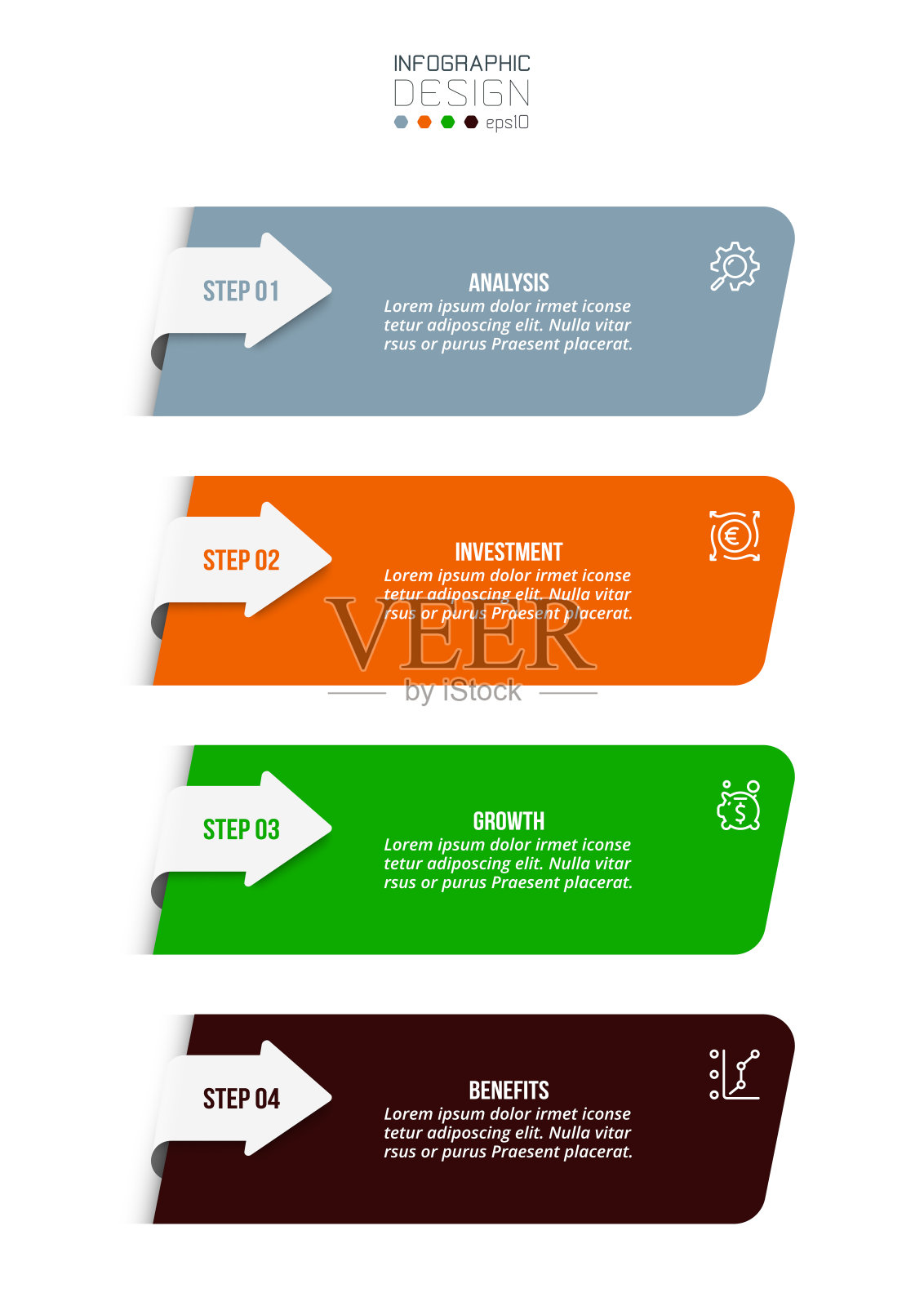 带有工作流的信息图模板业务概念。设计模板素材