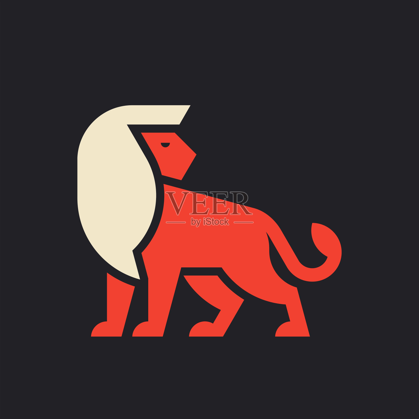 狮子标志插画图片素材