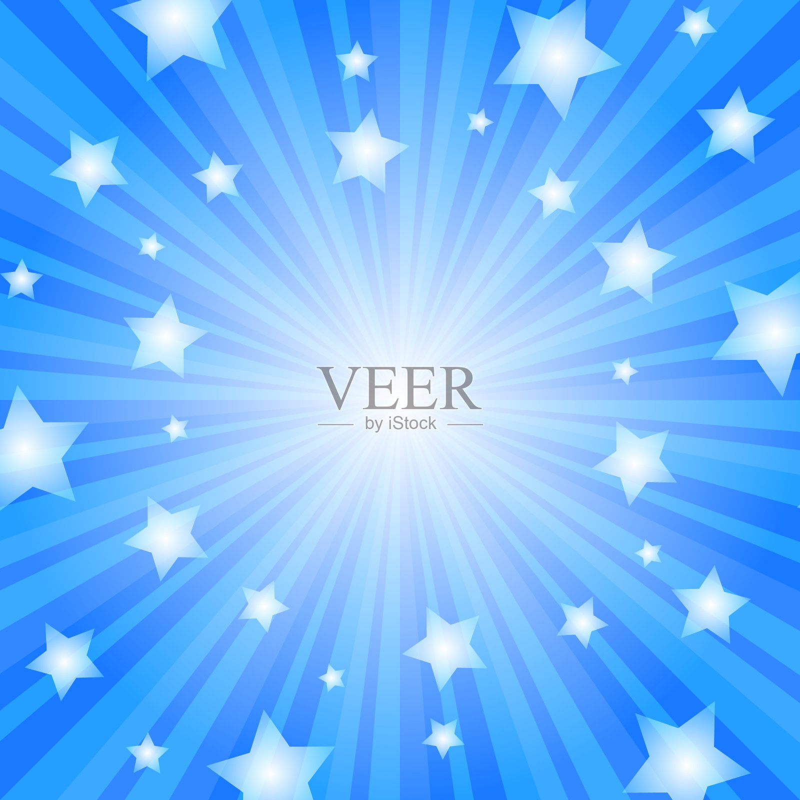 星星和太阳爆发的背景插画图片素材