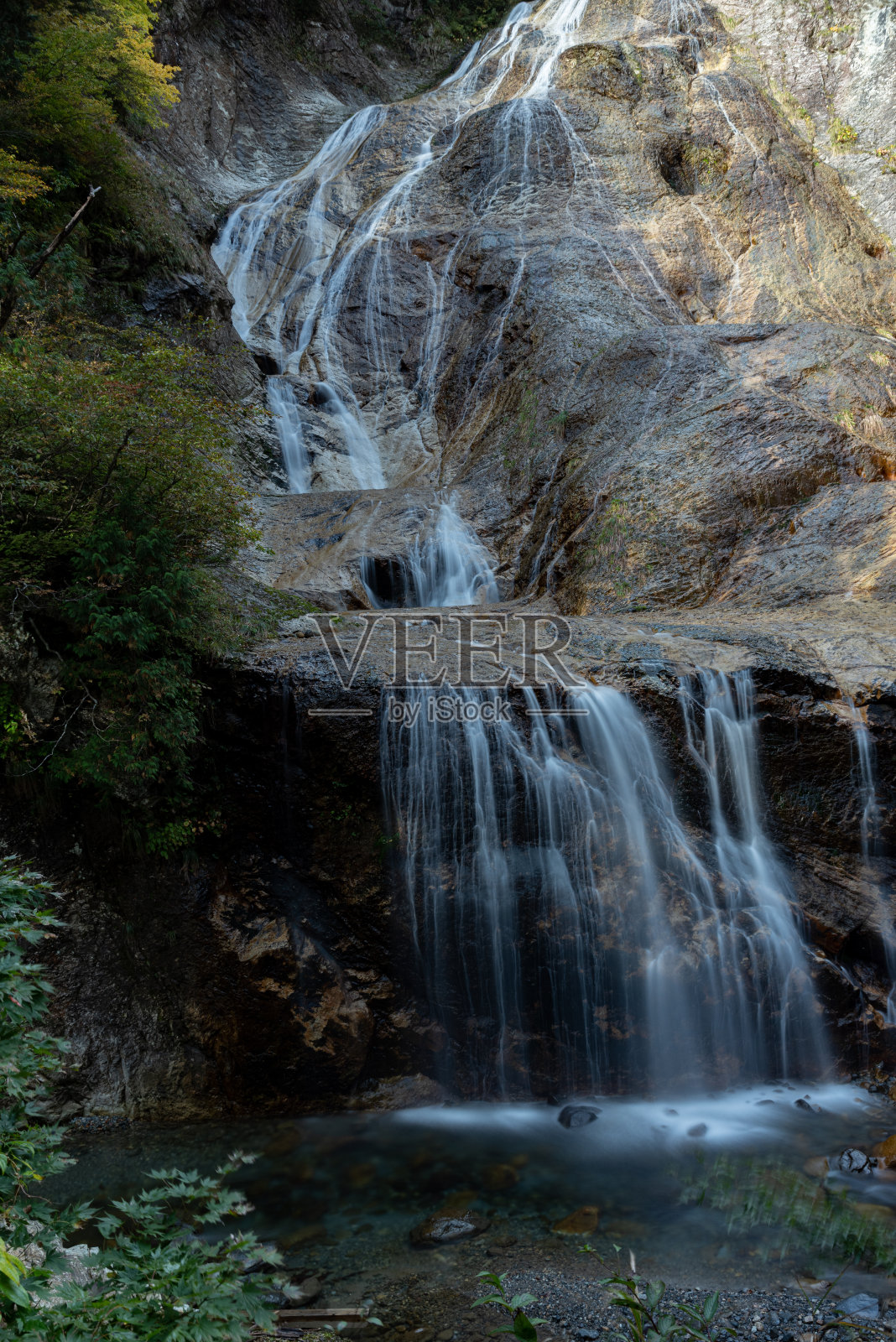 美丽的瀑布照片摄影图片