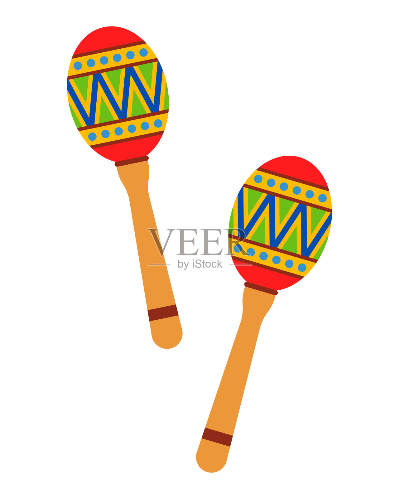 沙球图标。彩色沙球的矢量插图，孤立在白色背景上。插画图片素材