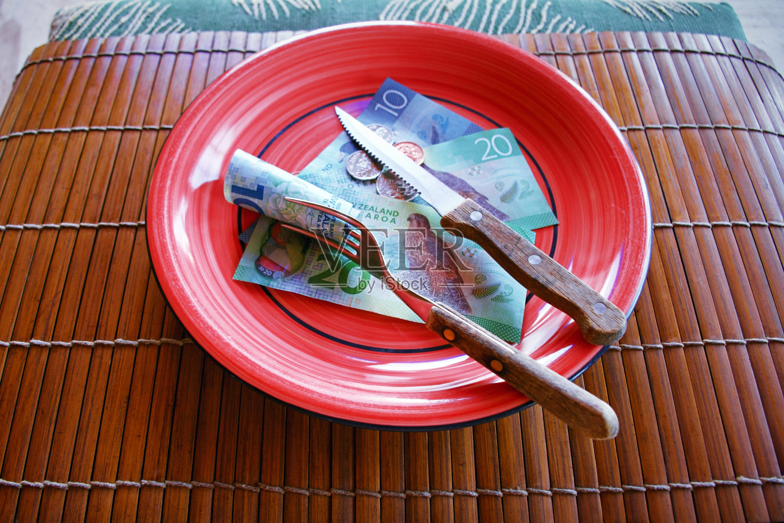 饮食成本(新西兰元)概念照片摄影图片