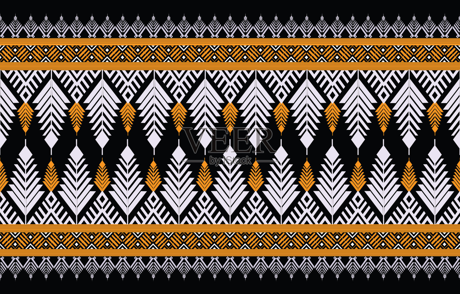 色彩斑斓的几何民族图案。东方的，西方的，阿兹特克的，部落传统的。插画图片素材