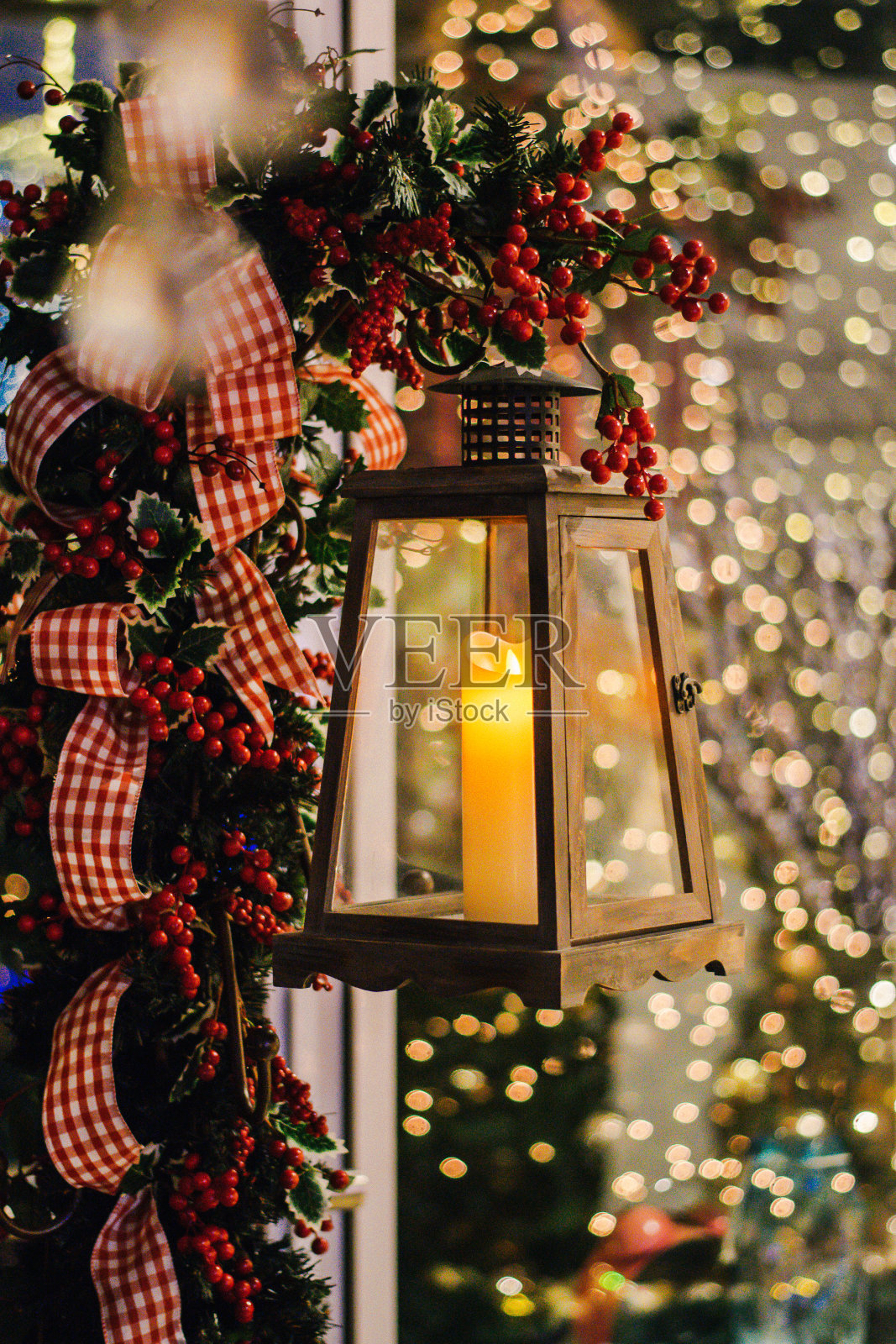 圣诞灯照片摄影图片