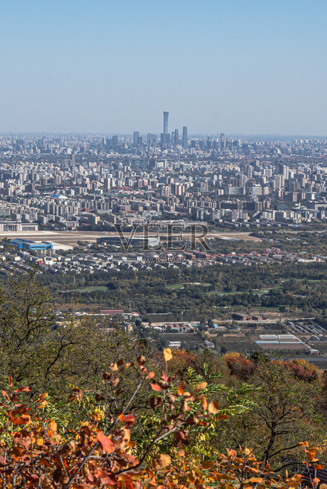 从北京CBD的俯瞰照片摄影图片