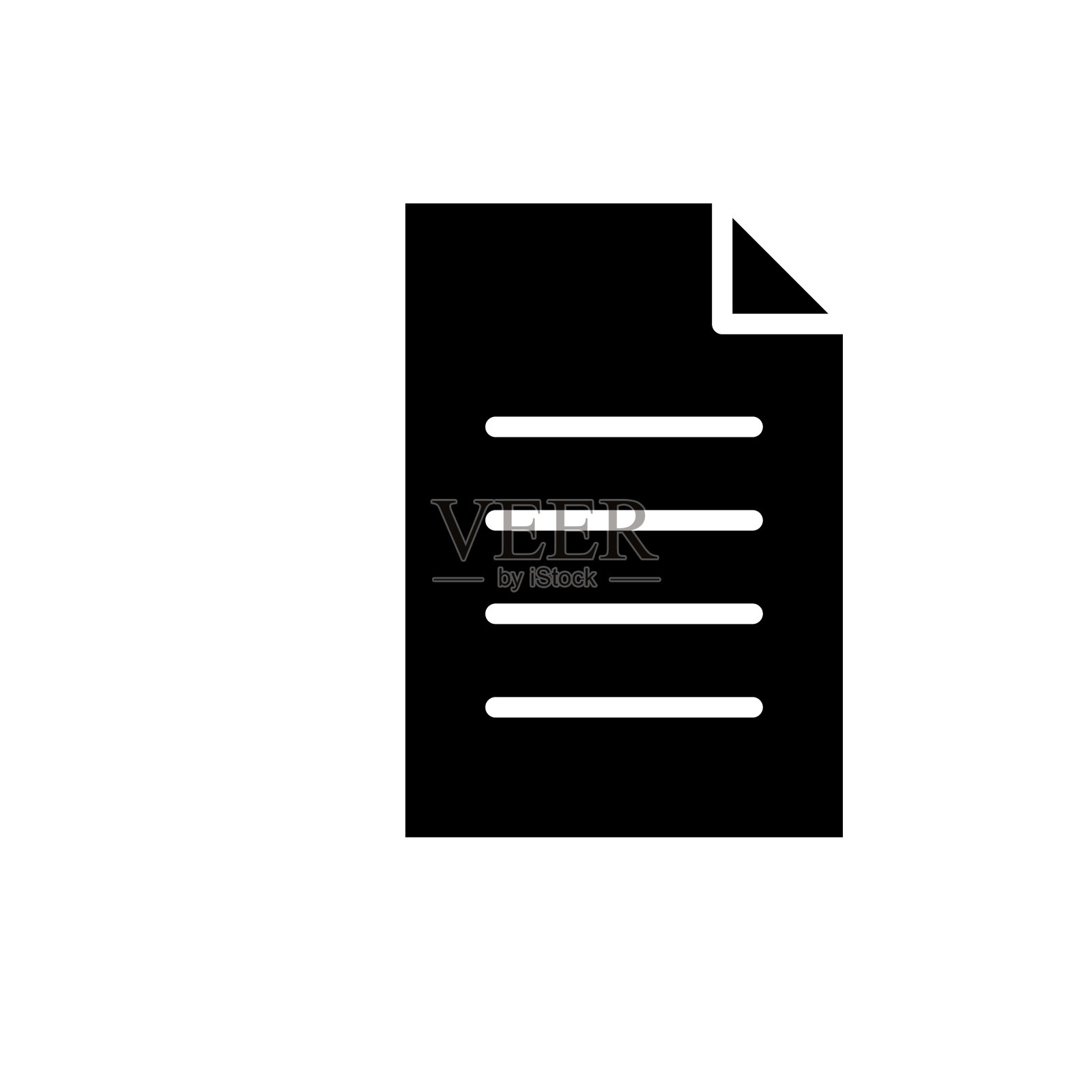 文档纸雕文图标插图。简单的矢量设计可编辑。32 x 32像素完美图标素材