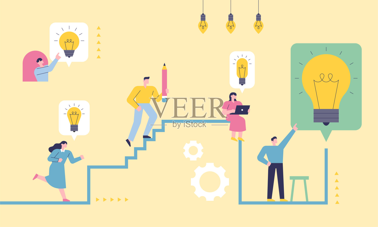 Lighbulb想法插画图片素材