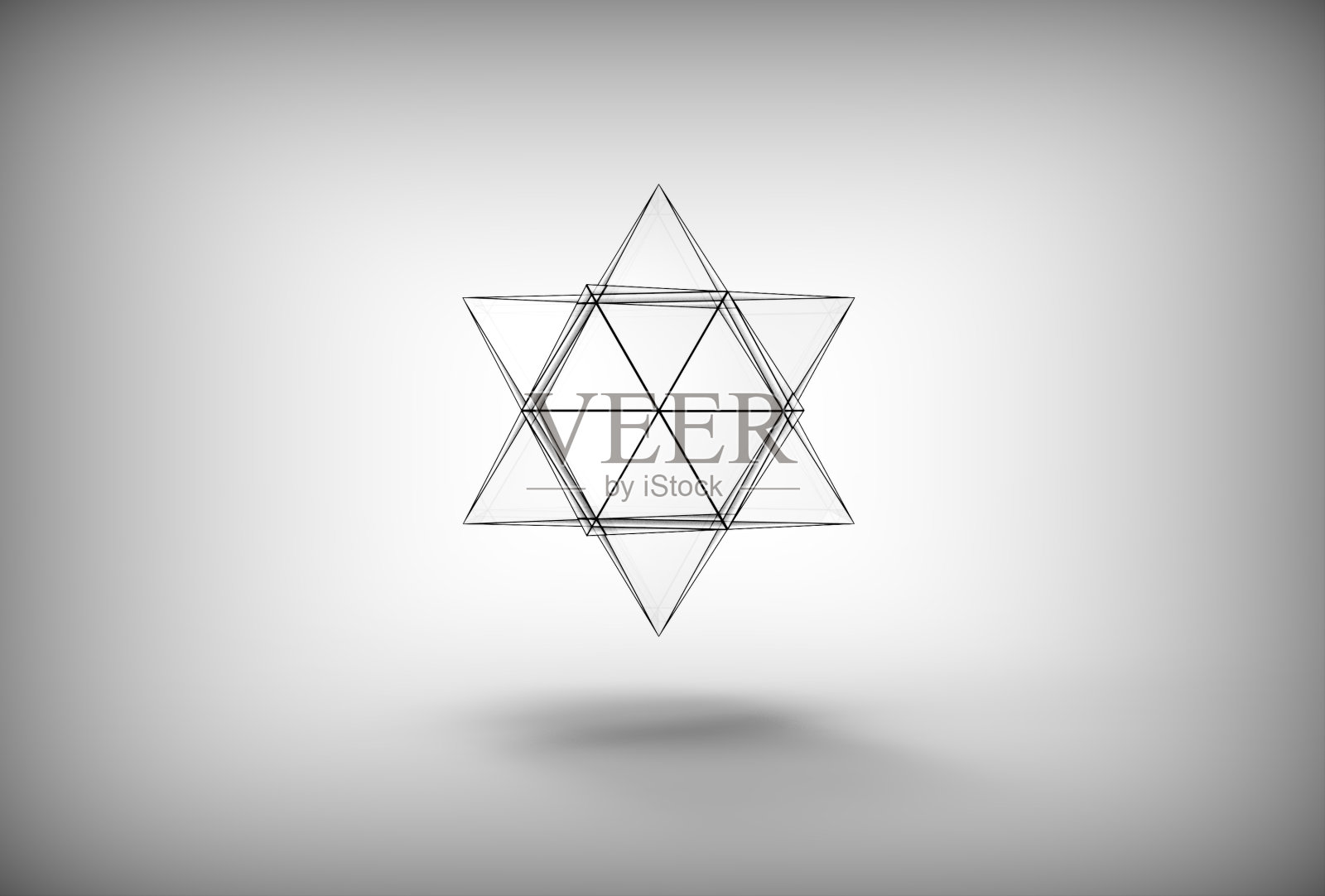 星形菱形十二面体三维效果图照片摄影图片